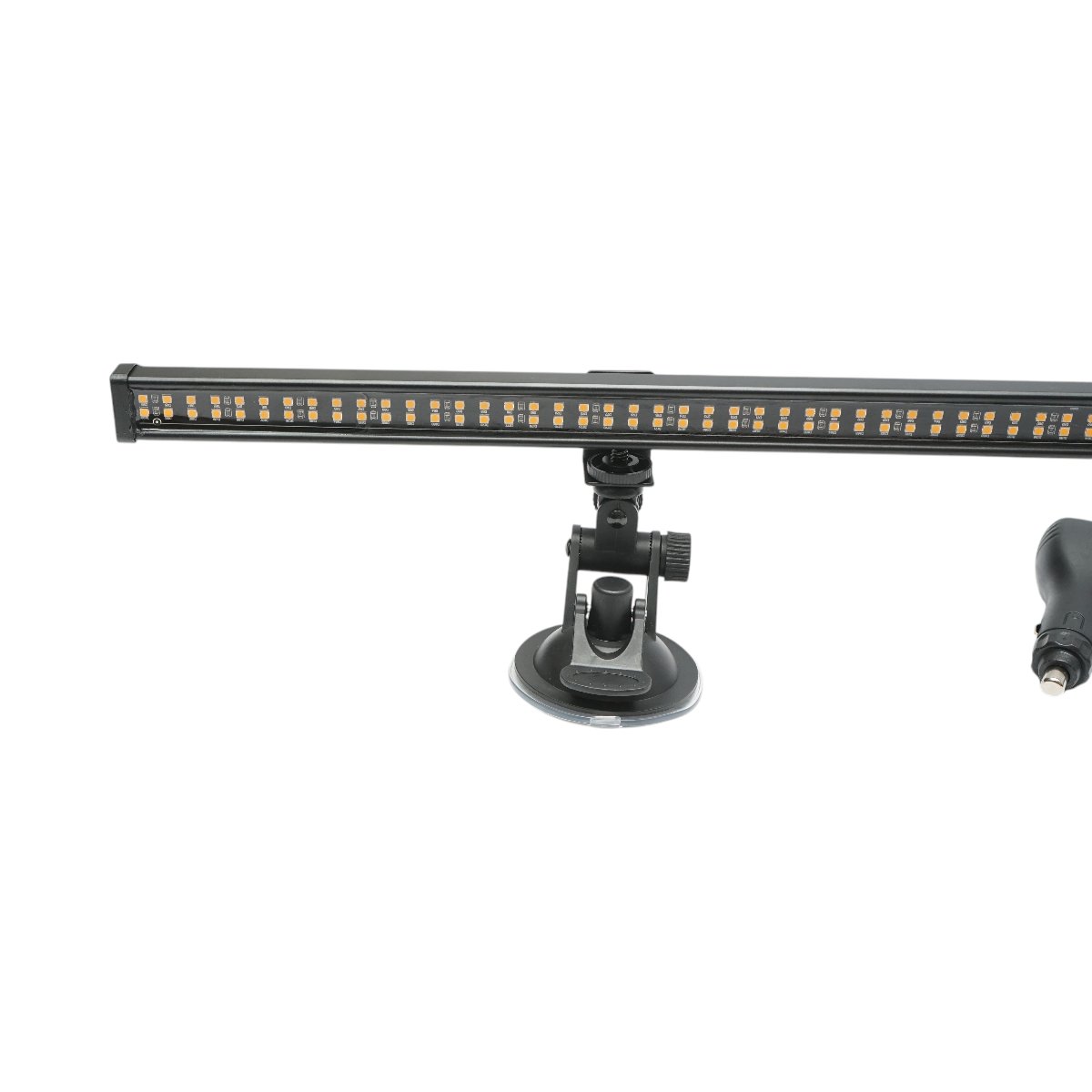 Bara LED stroboscopica 82cm cu ventuze, 60W, 10-30V, galben, 15 moduri iluminare